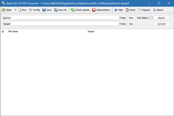 Batch XLS to PDF Converter 2024.16.1211.2038 software description
