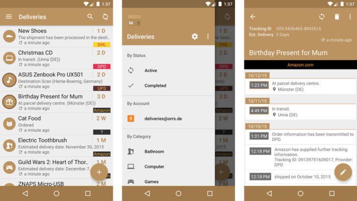 Deliveries Package Tracker 5.8.1 build 1966 [Pro] [apk] software description