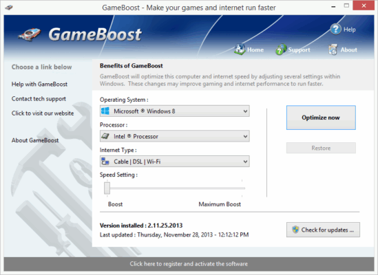 GameBoost 3.10.21.2025 software description