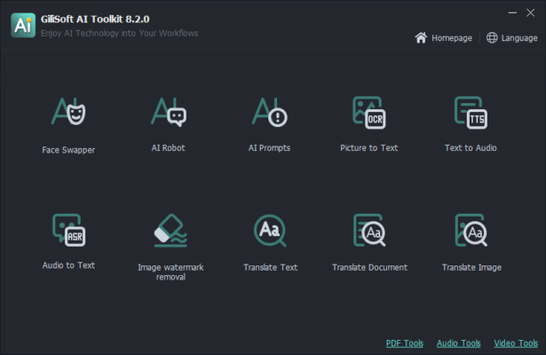 GiliSoft AI Toolkit 9.9 software description