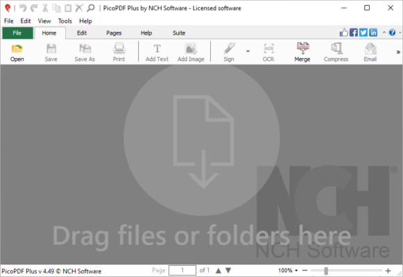 NCH PicoPDF Plus – v7.00 software description