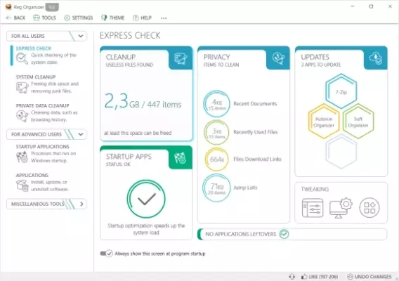Reg Organizer 9.80 – Advanced Windows Optimization and Registry Cleaner software description
