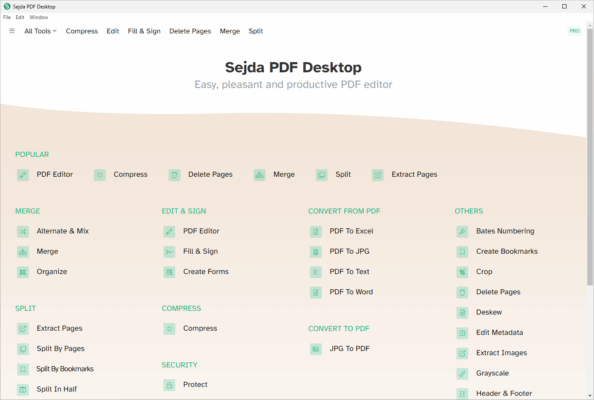 Sejda PDF Desktop Pro 7.8.3 software description