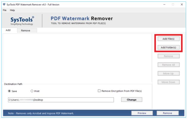 SysTools PDF Watermark 5.0 software description