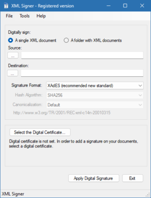 XML Signer 6.2 software description