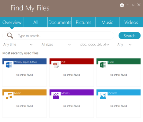 Abelssoft Find My Files 6.0.50859 interface screenshot
