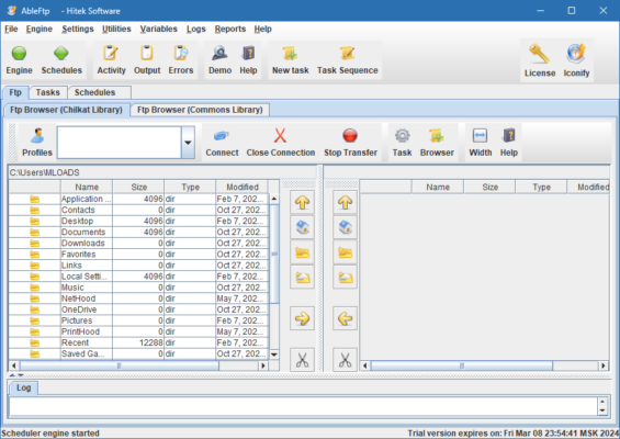 AbleFTP 13.16 interface screenshot