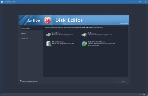 Active Disk Editor Free 25.0.7 interface screenshot