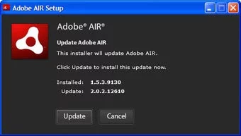 Adobe AIR 51.2.1.5 interface screenshot