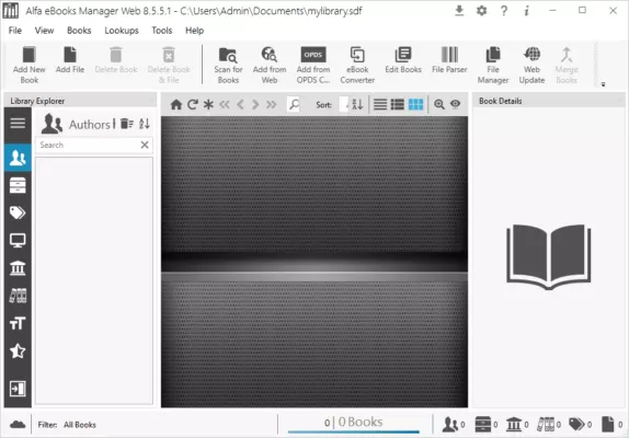 Alfa eBooks Manager Pro + Web 9.3.5.1 – Advanced eBook Library Organizer – A snapshot of the explanation