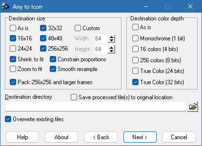 Any to Icon 3.59 interface screenshot