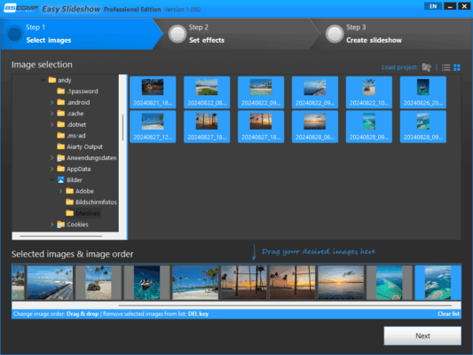 ASCOMP Easy Slideshow Professional 1.001 – Create Slideshows software description