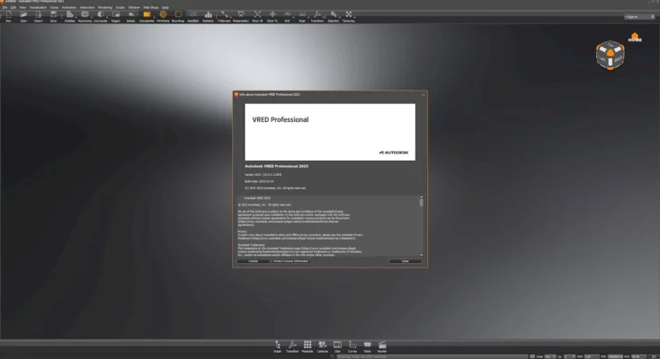 Autodesk VRED Design Pro 2024 — High-End 3D Visualization for Designers and Engineers interface screenshot