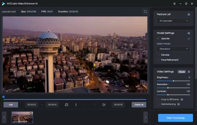 AVCLabs Video Enhancer AI 2.9 interface screenshot