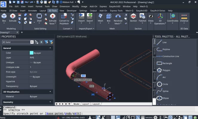 AviCAD 2025 Pro 25.0.10.5 – A snapshot of the explanation