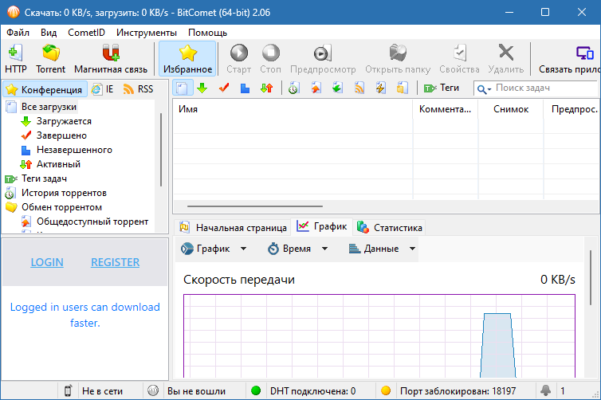 BitComet 2.16 – Fast, Versatile Download Manager – A snapshot of the explanation
