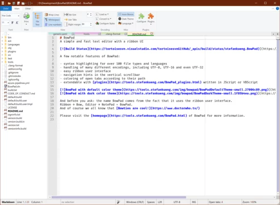 bowpad-2-9-5-lightweight-text-editor تحميل مباشر للكمبيوتر