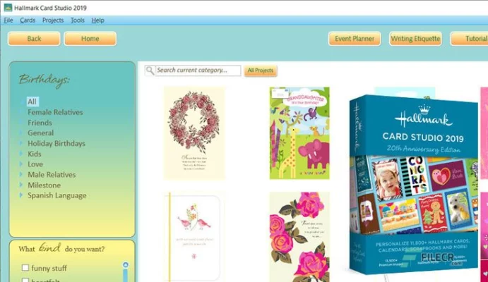 Card Studio Deluxe 23.0.1.2 interface screenshot