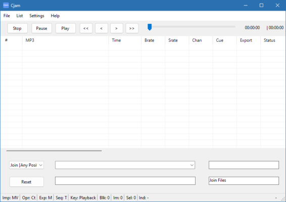 Cjam 2.2.4.0 interface screenshot