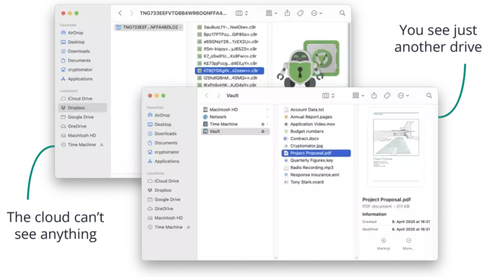 Cryptomator 1.17.1 interface screenshot