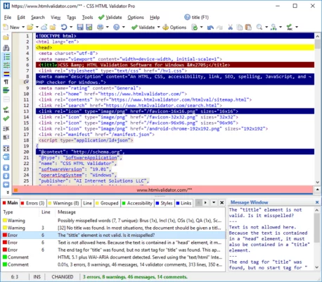 CSS HTML Validator Pro 22.0400 interface screenshot