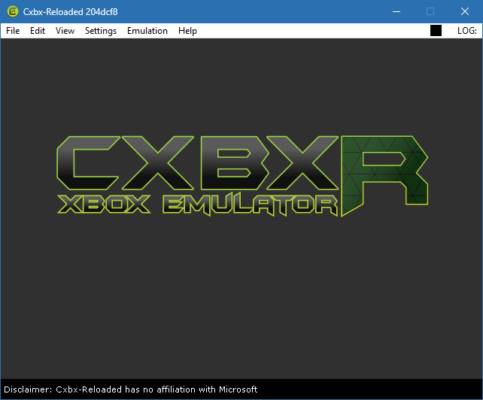 Cxbx-Reloaded CI-cf031f1 interface screenshot