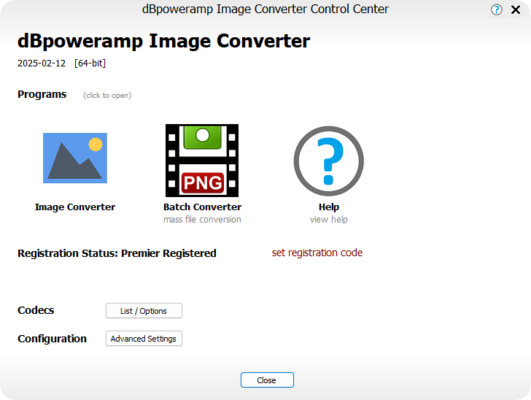 dBpoweramp Image Converter R2025-08-29 interface screenshot