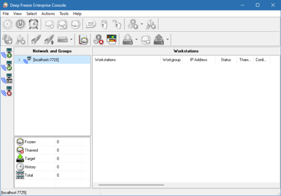 Deep Freeze Enterprise 8.60.220.5582 interface screenshot