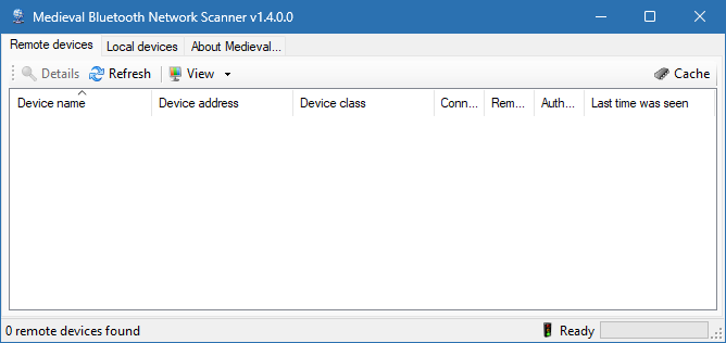 Download Medieval Bluetooth Network Scanner 1.4.0.0 – A snapshot of the explanation