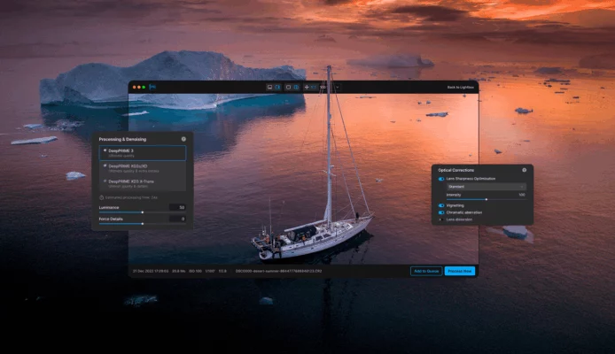 DxO PureRAW 5.3 interface screenshot