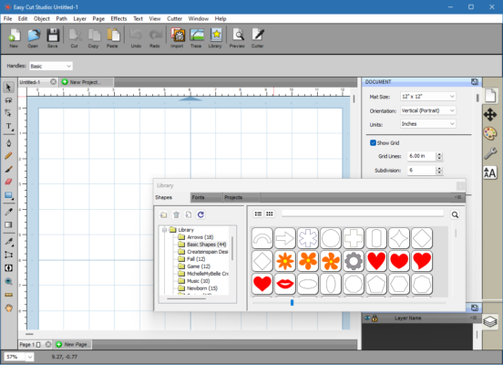 Easy Cut Studio 6.013 / EasyCut Pro 5.122 – A snapshot of the explanation