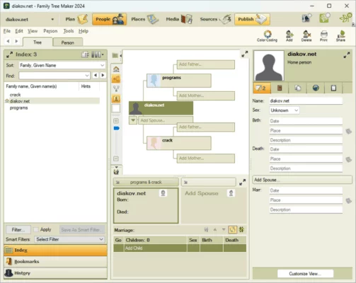 Family Tree Maker 25.0.0.01.144 – A snapshot of the explanation
