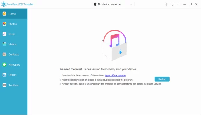 FonePaw iOS Transfer 7.0.0 – A snapshot of the explanation