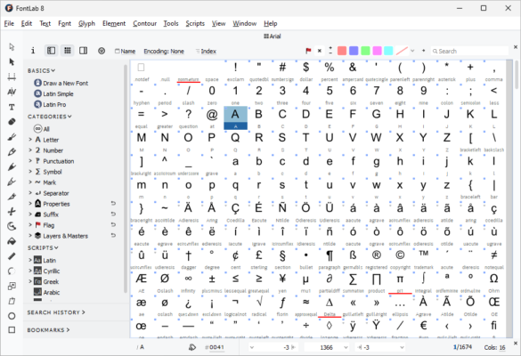 FontLab Studio 8.4.3.8984 interface screenshot