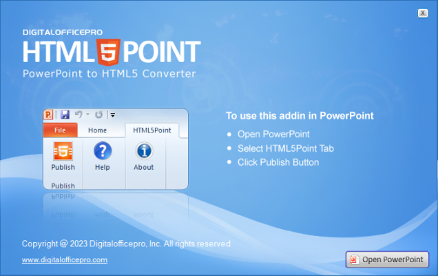 HTML5Point 4.1.70 interface screenshot