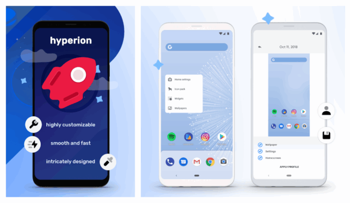 hyperion launcher Plus 2.1.13 apk software description