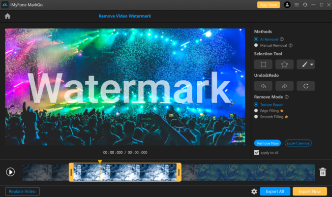 iMyFone MarkGo 2.7.1.1 interface screenshot