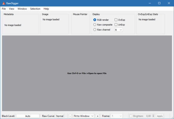 LibRaw RawDigger 1.4.9.821 interface screenshot