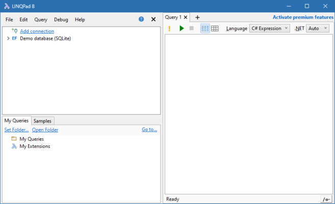 LINQPad Premium 8.8.9 interface screenshot