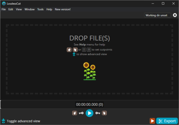 LosslessCut 3.66.1 interface screenshot