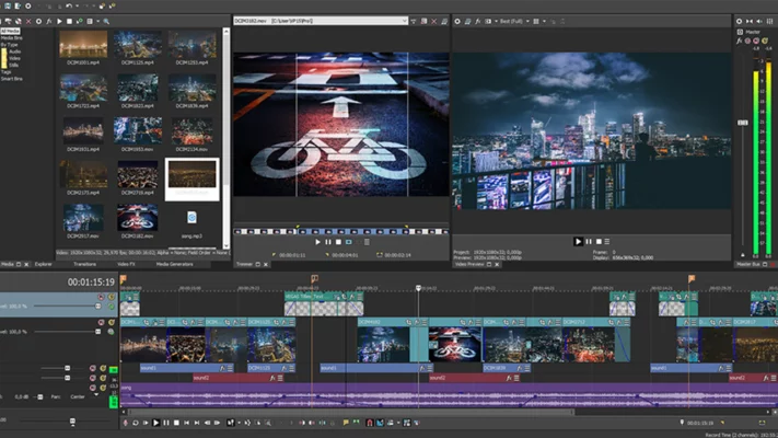 MAGIX VEGAS Pro 23.0.0.278 interface screenshot