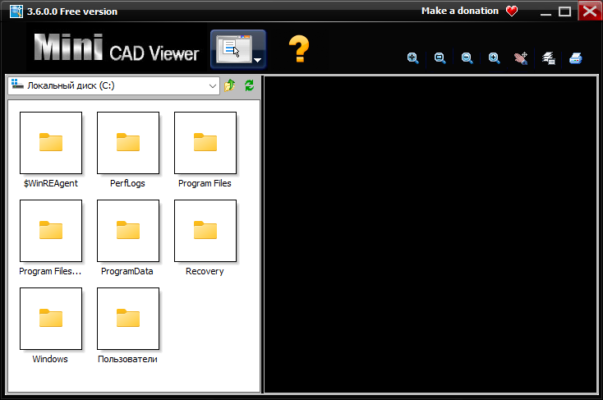 Mini CAD Viewer 3.6.2 interface screenshot