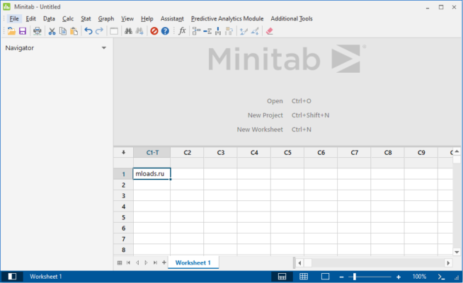 Minitab 22.4.0 interface screenshot