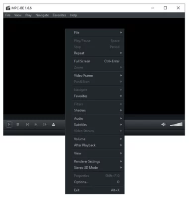 MPC-BE 1.8.6 – Lightweight Media Player – A snapshot of the explanation