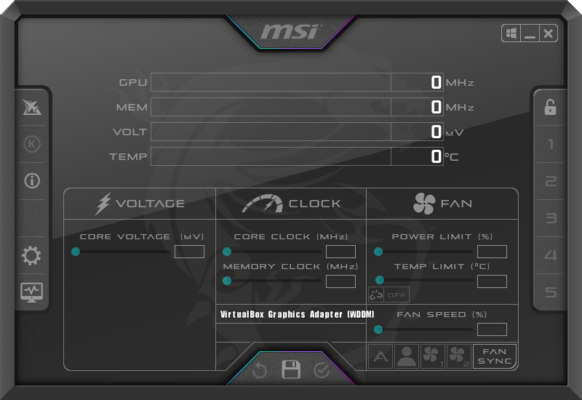 MSI Afterburner 4.6.6 interface screenshot