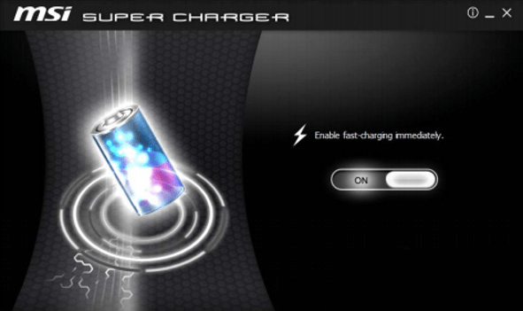 MSI Super Charger 1.3.0.29 – Fast USB Charging Utility – A snapshot of the explanation