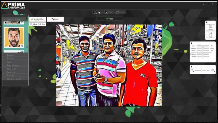 Prima Cartoonizer 5.6.6 — Turn Your Photos into Stunning Cartoon Art Instantly interface screenshot