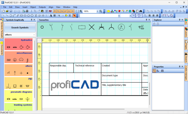 ProfiCAD 13.2.4 interface screenshot