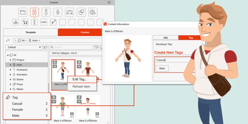 Reallusion Cartoon Animator 5.33.4007.1 interface screenshot