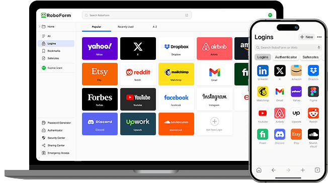 RoboForm 9.6.6.6 interface screenshot
